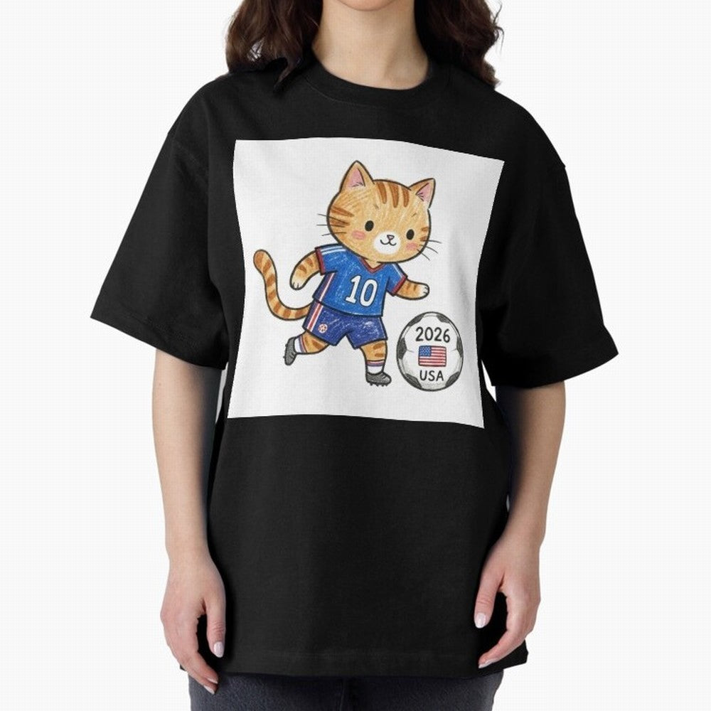 USA Soccer Cat #10 - 2026 World Cup Fan Art Classic T-Shirt Spotlight FIFA World Cup 2026 USA Canada Mexico for Fans of CR7 and Messi and Brazil, Portugal and Argentina, Bringing Football Passion, Legendary Performances, Festival Vibes and