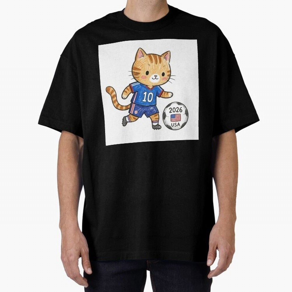USA Soccer Cat #10 - 2026 World Cup Fan Art Classic T-Shirt Spotlight FIFA World Cup 2026 USA Canada Mexico for Fans of CR7 and Messi and Brazil, Portugal and Argentina, Bringing Football Passion, Legendary Performances, Festival Vibes and