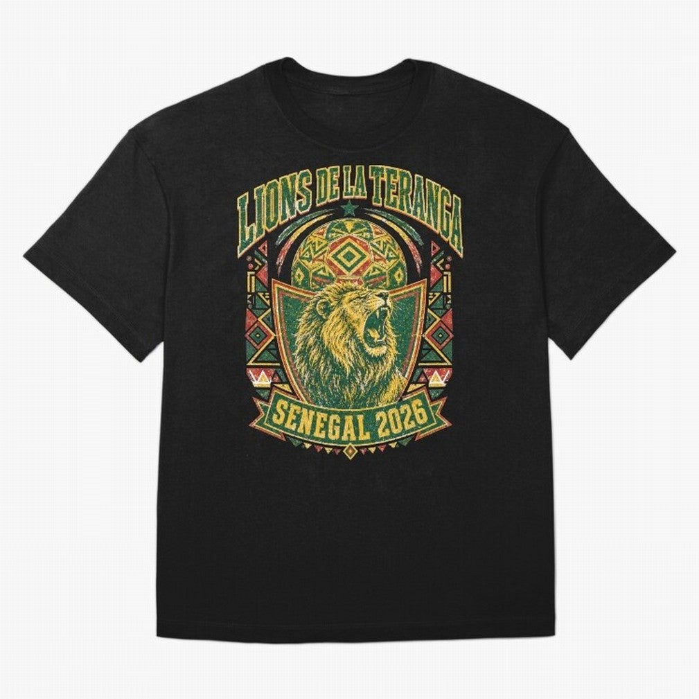 Lions De La Teranga Senegal 2026 World Cup Soccer T-Shirt Classic T-Shirt Carry National Pride through Global Football Passion for FIFA World Cup 2026 USA Canada Mexico, Inspired by CR7 and Messi, Brazil, Retro Football Energy, Iconic Rivalries,