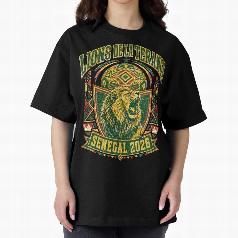 Lions De La Teranga Senegal 2026 World Cup Soccer T-Shirt Classic T-Shirt Carry National Pride through Global Football Passion for FIFA World Cup 2026 USA Canada Mexico, Inspired by CR7 and Messi, Brazil, Retro Football Energy, Iconic Rivalries,