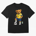 Brazil Soccer Bear World Cup Teddy Bear Classic T-Shirt Spotlight the FIFA World Cup 2026 USA Canada Mexico Journey through Haaland Highlights, Spain Pride, Global Supporter Spirit, Legendary Goals, National Colors and Tournament Celebration;