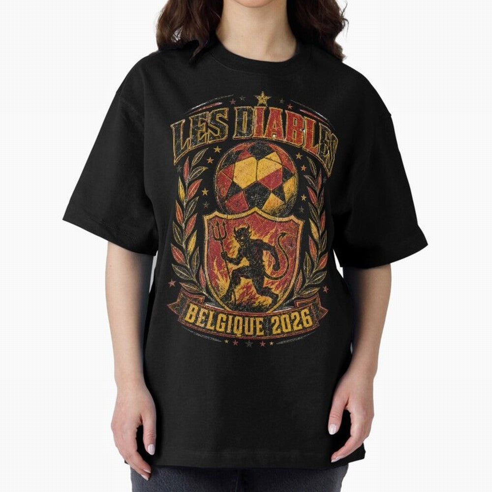 Les Diables Rouges Belgique 2026 World Cup Soccer T-Shirt Classic T-Shirt Relive the Noise and Pride of the FIFA World Cup 2026 USA Canada Mexico Journey through Neymar Highlights, Spain Pride, Stadium Chants, National Pride, Trophy Dreams and