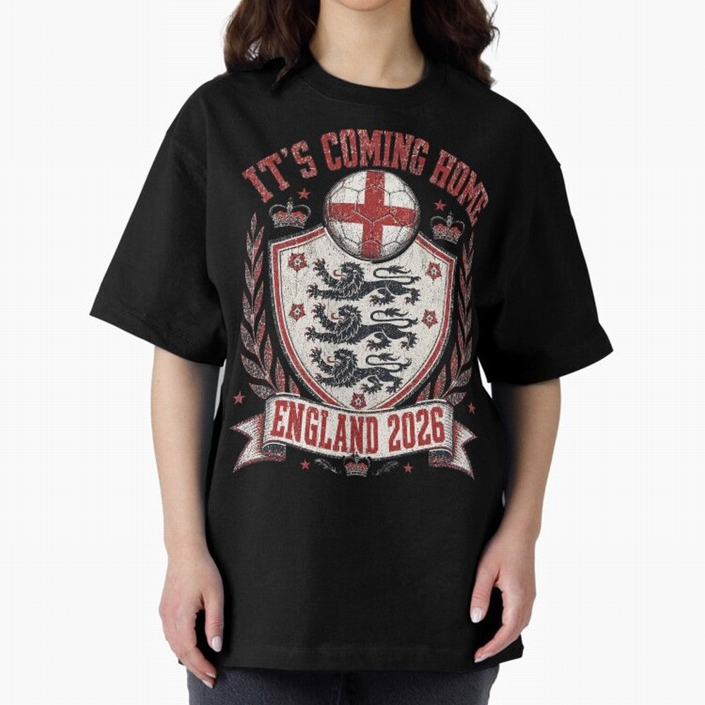 It's Coming Home England 2026 World Cup Soccer T-Shirt Classic T-Shirt Bring World Football Passion into FIFA World Cup 2026 Group Stage Spirit, Capturing England, France and Netherlands, Neymar, Haaland and Cristiano Ronaldo, Soccer Culture,