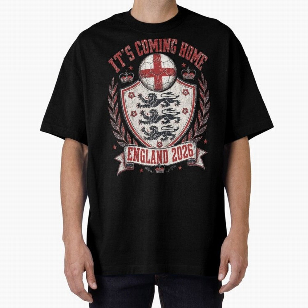 It's Coming Home England 2026 World Cup Soccer T-Shirt Classic T-Shirt Bring World Football Passion into FIFA World Cup 2026 Group Stage Spirit, Capturing England, France and Netherlands, Neymar, Haaland and Cristiano Ronaldo, Soccer Culture,