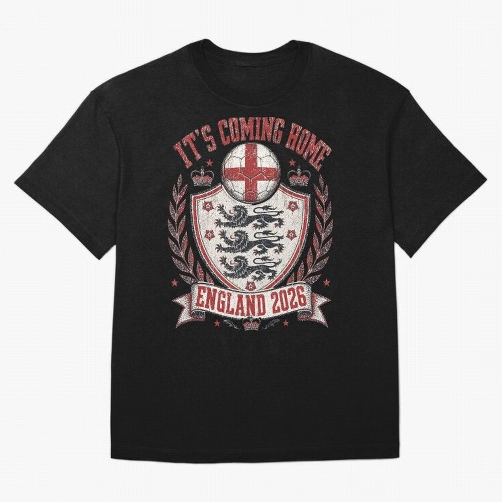It's Coming Home England 2026 World Cup Soccer T-Shirt Classic T-Shirt Bring World Football Passion into FIFA World Cup 2026 Group Stage Spirit, Capturing England, France and Netherlands, Neymar, Haaland and Cristiano Ronaldo, Soccer Culture,