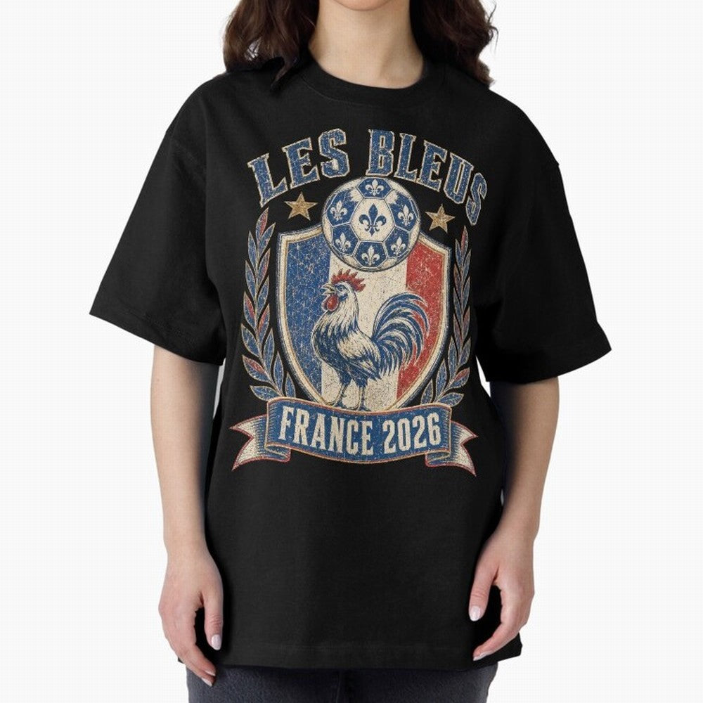 Les Bleus France 2026 World Cup Soccer T-Shirt Classic T-Shirt Support the Legends of Match Day Hype around FIFA World Cup 2026 USA Canada Mexico, Messi, England, France and Netherlands, Football Passion, Legendary Performances, Festival Vibes and