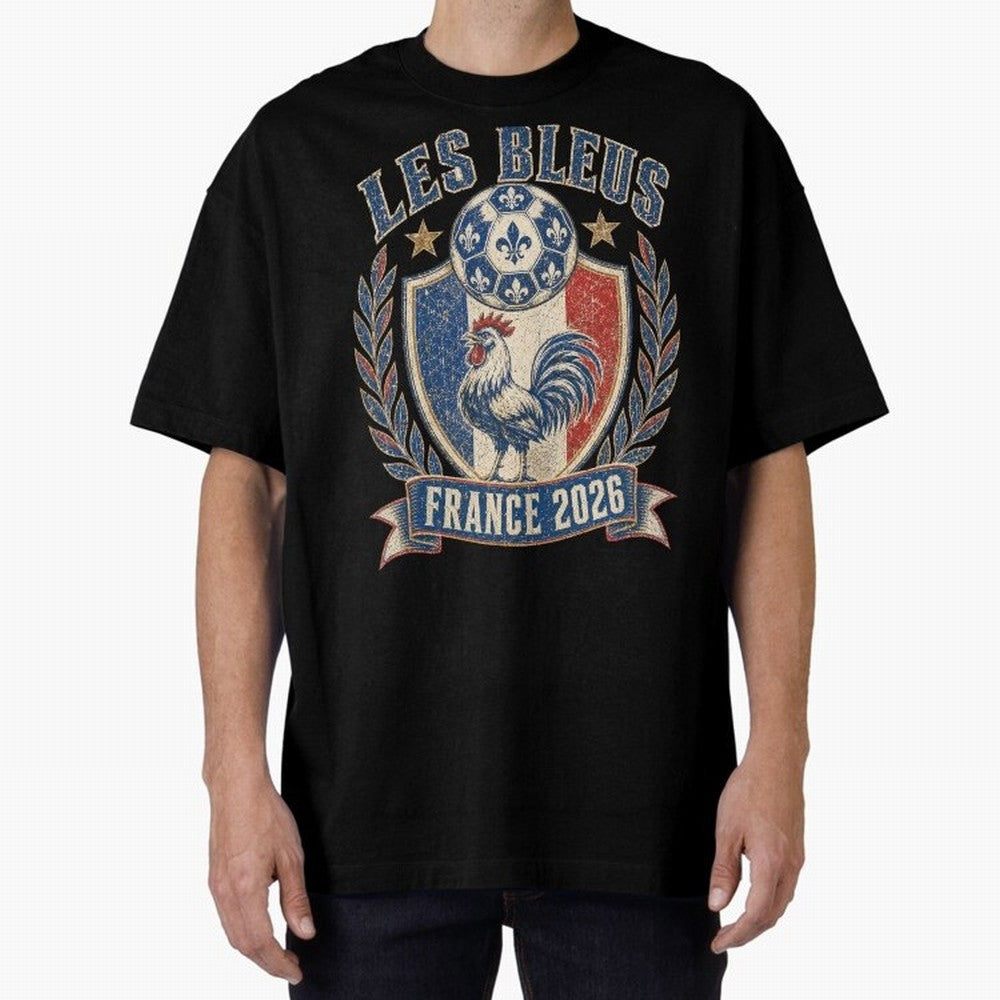 Les Bleus France 2026 World Cup Soccer T-Shirt Classic T-Shirt Support the Legends of Match Day Hype around FIFA World Cup 2026 USA Canada Mexico, Messi, England, France and Netherlands, Football Passion, Legendary Performances, Festival Vibes and