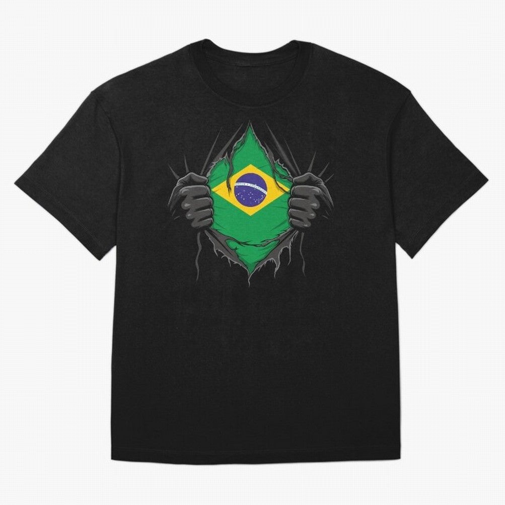 Brazil Flag - National Team Fans Classic T-Shirt Back Your Heroes with FIFA World Cup 2026 Group Stage for Fans of Messi, Neymar and Mbappe and Netherlands, Bringing Soccer Culture, Superstar Moments, National Team Dreams and Competitive Fire;
