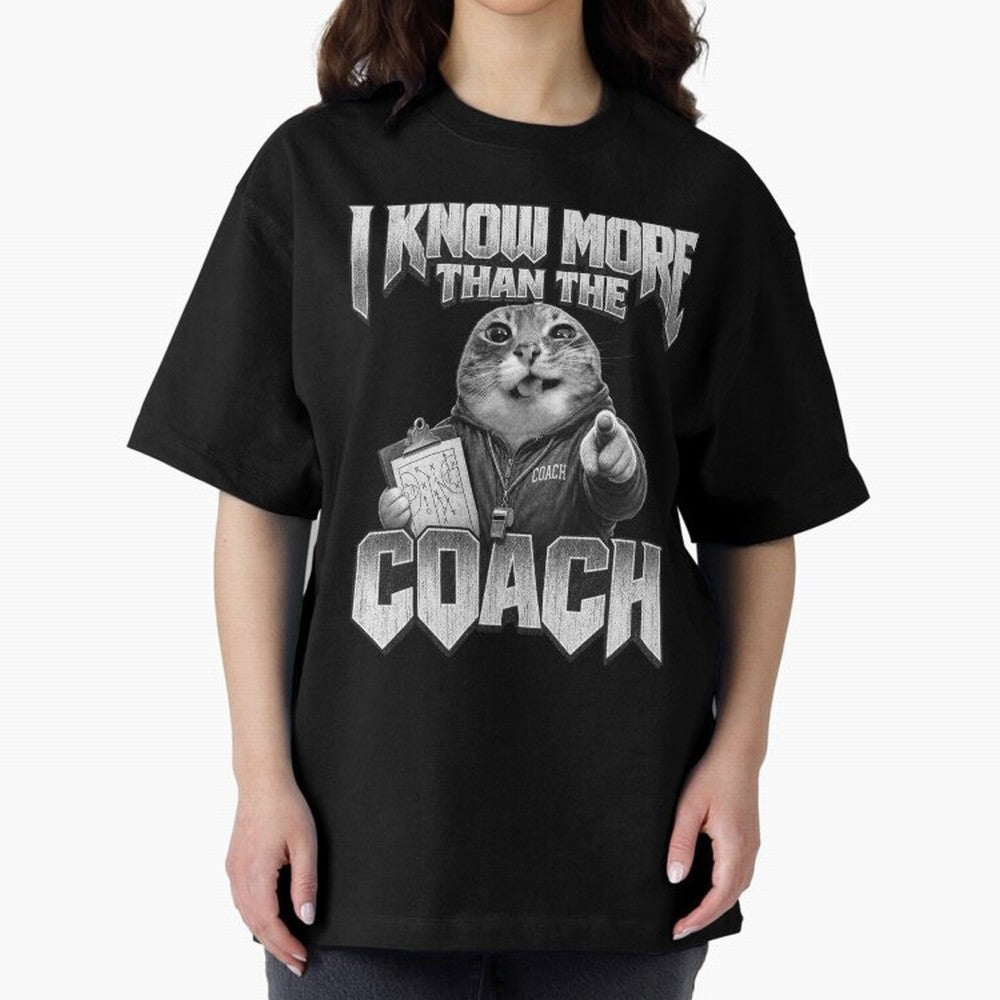 I Know More Than The Coach Funny World Cup 2026 Meme USA Soccer Fan Silly Cat Classic T-Shirt Build FIFA World Cup 2026 Made for Mbappe and Neymar, Germany Energy, Vintage Soccer Flavor, Modern Football Stars, National Flags and Final Night