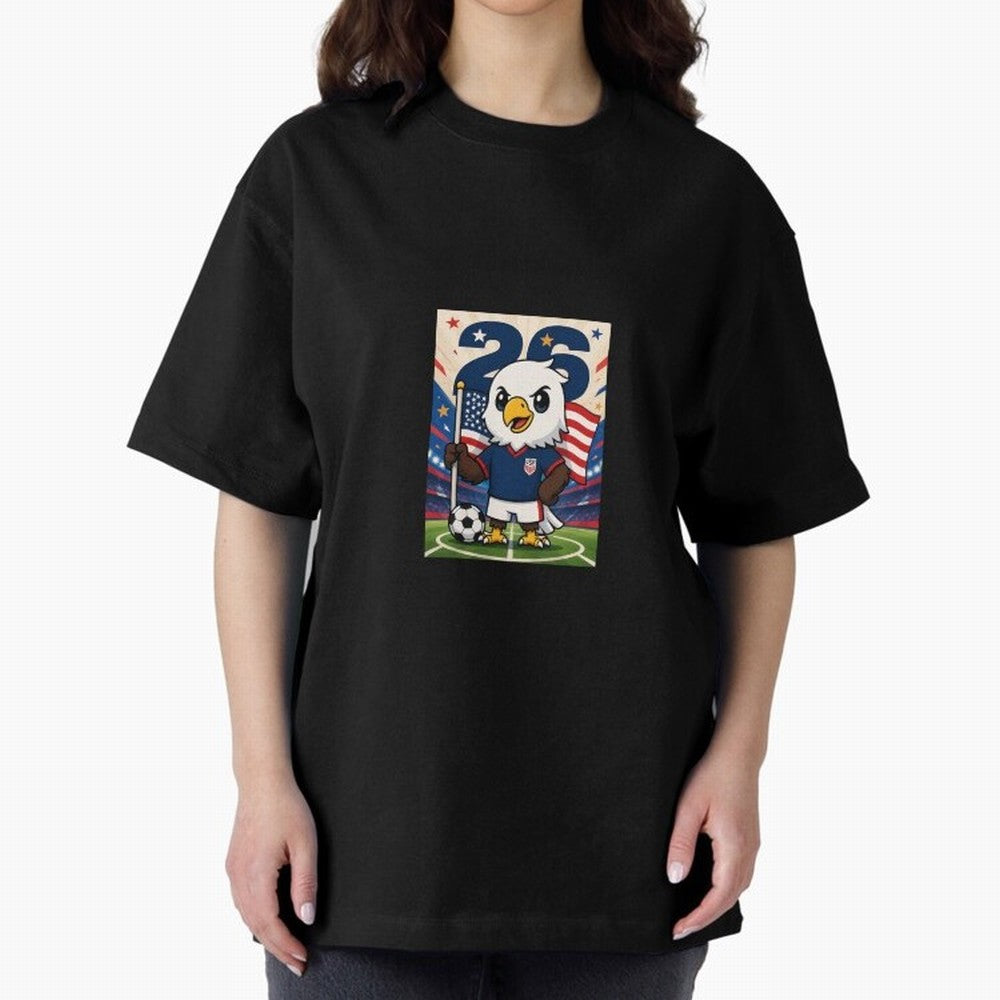 Patriotic Eagle Soccer USA Mascot Classic T-Shirt Feel Global Football Passion for FIFA World Cup 2026 USA Canada Mexico, Capturing Messi and Cristiano Ronaldo, France, Fan Favorite Moments, National Team Passion, Big Match Drama and Soccer