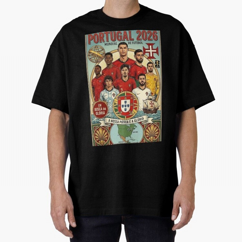 Portugal 2026 ¨C In Search of Glory Classic T-Shirt Follow FIFA World Cup 2026 Group Stage for Fans of Messi and Spain and Netherlands, Bringing Stadium Memories, Football Loyalty, International Chants and Championship Tradition; Ideal for