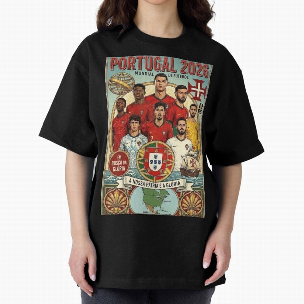 Portugal 2026 ¨C In Search of Glory Classic T-Shirt Follow FIFA World Cup 2026 Group Stage for Fans of Messi and Spain and Netherlands, Bringing Stadium Memories, Football Loyalty, International Chants and Championship Tradition; Ideal for