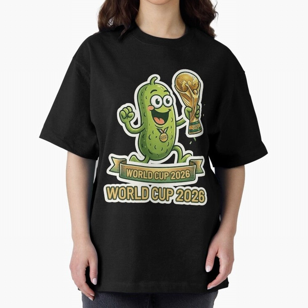 World Cup 2026 Pickle Champion Shirt ¨C Funny Soccer Pickle Mascot Holding Trophy, Cute Football Cartoon Design for Fans Sticker Mug Classic T-Shirt Celebrate Rivalries and Pride in FIFA World Cup 2026 USA Canada Mexico Spirit, Connected to