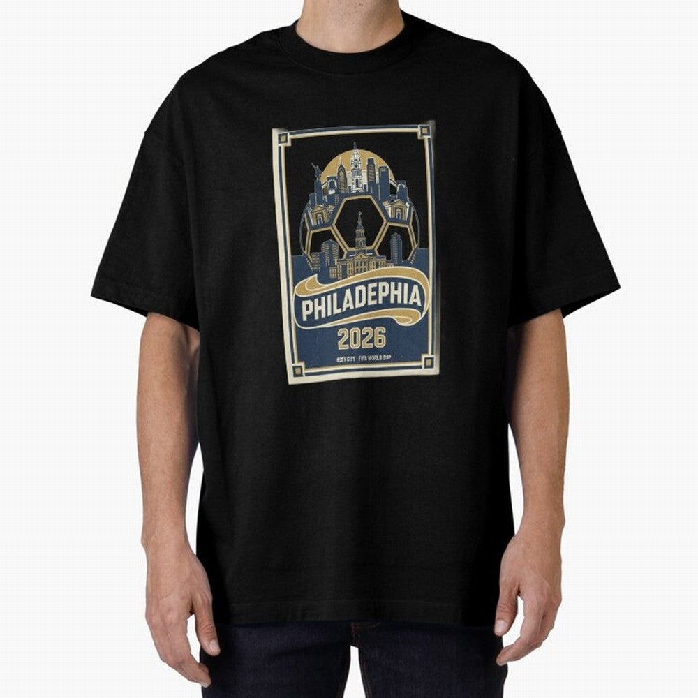 Philadelphia 2026 ¨C Vintage Soccer Host City Tee Classic T-Shirt Support FIFA World Cup 2026 USA Canada Mexico Spirit, Filled with Brazil, Haaland and Mbappe, Stadium Chants, National Pride, Trophy Dreams and Unforgettable Football Memories;