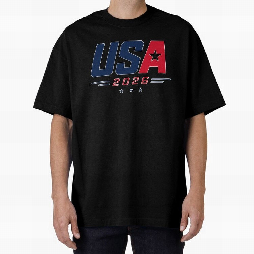 USA 2026 Soccer Fan Shirt | American Football Supporter Minimal Design Classic T-Shirt Feel Match Day Hype around FIFA World Cup 2026, Haaland, Argentina, Football Festival Excitement, Trophy Ambitions, Country Rivalries and Star Player Buzz;
