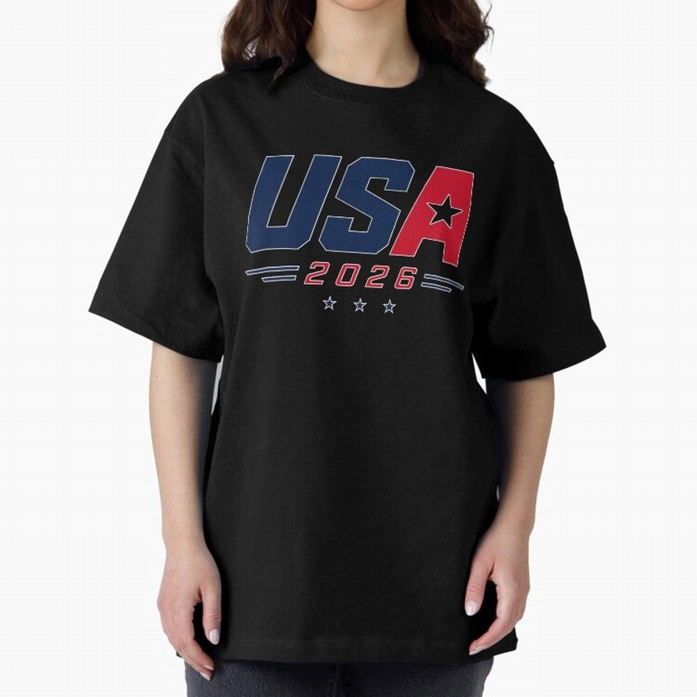 USA 2026 Soccer Fan Shirt | American Football Supporter Minimal Design Classic T-Shirt Feel Match Day Hype around FIFA World Cup 2026, Haaland, Argentina, Football Festival Excitement, Trophy Ambitions, Country Rivalries and Star Player Buzz;