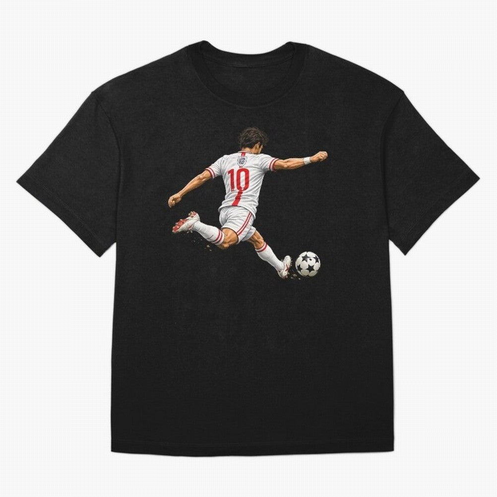 England Football Sticker Number 10 Three Lions Classic T-Shirt Support Your Favorite Stars during FIFA World Cup 2026 for Fans of Messi and Cristiano Ronaldo and Brazil, Portugal and Argentina, Bringing Goal Celebration Energy, Supporter Heritage,