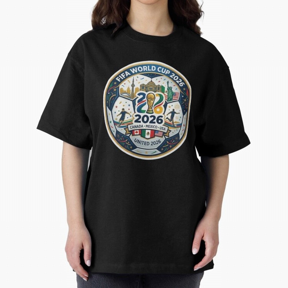 FIFA World Cup 2026 North America Commemorative Emblem Classic T-Shirt Bring Bold Fan Energy to FIFA World Cup 2026 USA Canada Mexico for Fans of Cristiano Ronaldo and Spain, Bringing Retro Football Energy, Iconic Rivalries, Trophy Chase Drama and