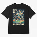 Argentina Cat World Cup 2026 ¨C Geometric Football Art Classic T-Shirt Feel International Energy from FIFA World Cup 2026 USA Canada Mexico Centered on CR7, England and Germany Energy, Supporter Pride, Iconic Celebrations, Legendary Names and
