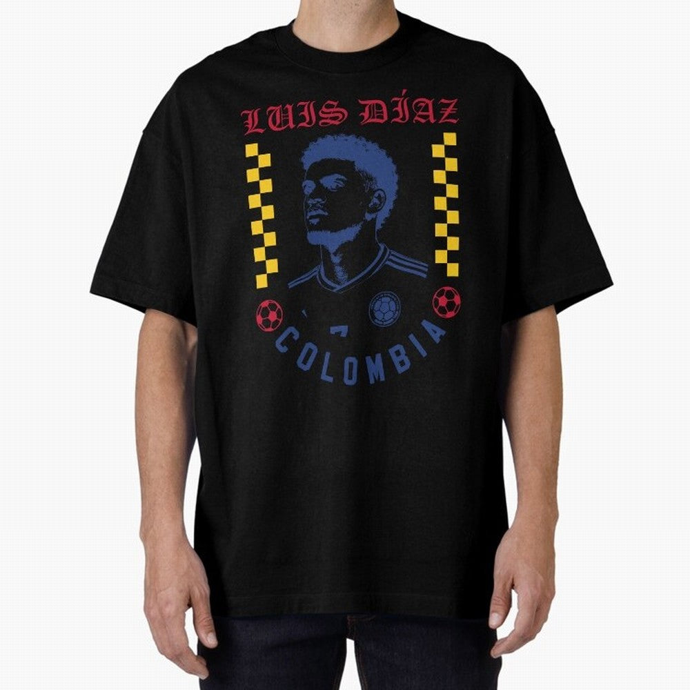 Luis D¨ªaz Colombia Soccer Star Retro Football Fan Design Classic T-Shirt Follow the Road to the FIFA World Cup 2026 USA Canada Mexico Journey through Messi, Neymar and Mbappe Highlights, Portugal, Spain and Germany Pride, Football Passion,