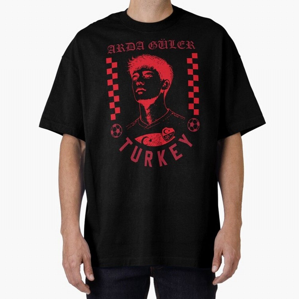 Arda G¨¹ler Turkey Soccer Legend Retro Football Fan Design Classic T-Shirt Fuel FIFA World Cup 2026 for Fans of Haaland and England, Bringing Vintage Soccer Flavor, Modern Football Stars, National Flags and Final Night Emotion; Made for Collectors
