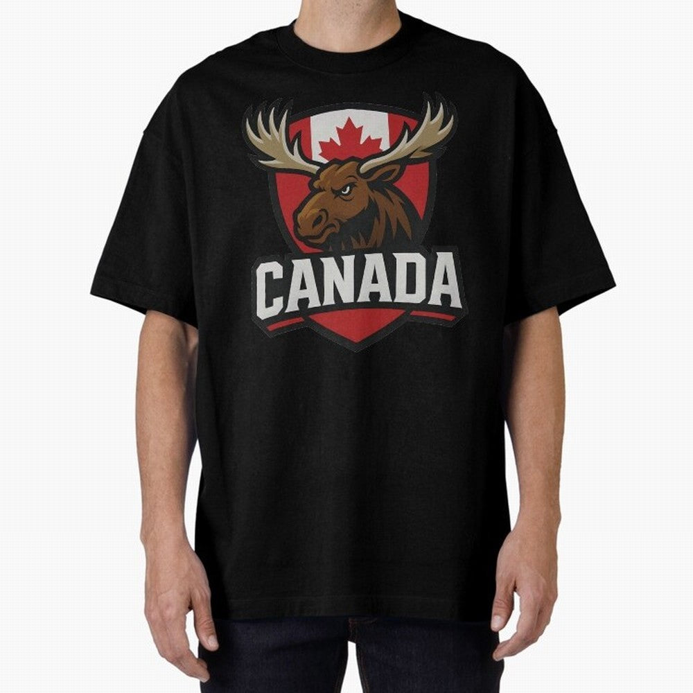Canada Moose Sports Logo T-Shirt ¨C Canadian Flag Maple Leaf Emblem | 2026 World Cup Supporter Classic T-Shirt Celebrate Supporters United by FIFA World Cup 2026 USA Canada Mexico Highlighting Mbappe and Neymar, Argentina Energy, Game Day Rituals,