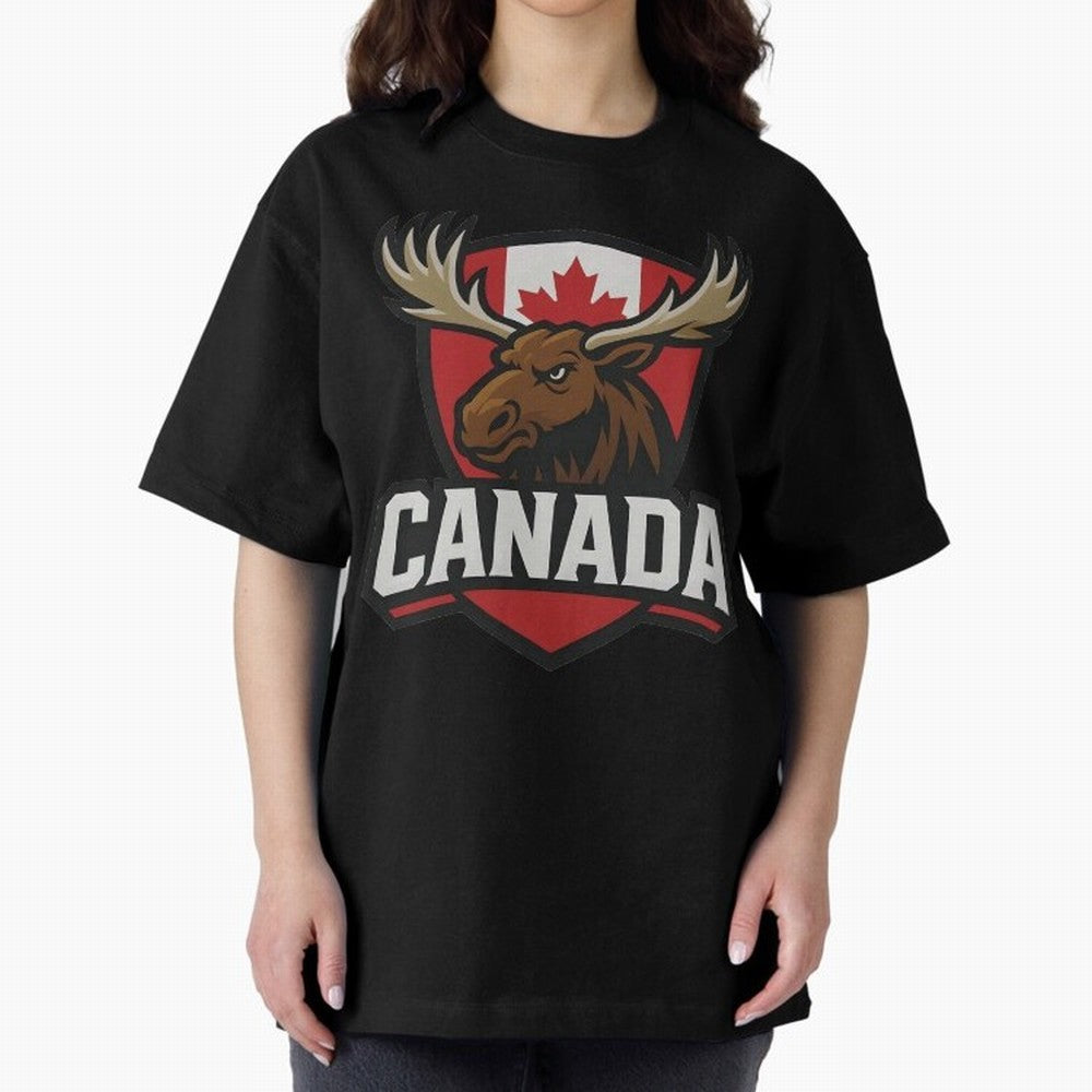 Canada Moose Sports Logo T-Shirt ¨C Canadian Flag Maple Leaf Emblem | 2026 World Cup Supporter Classic T-Shirt Celebrate Supporters United by FIFA World Cup 2026 USA Canada Mexico Highlighting Mbappe and Neymar, Argentina Energy, Game Day Rituals,