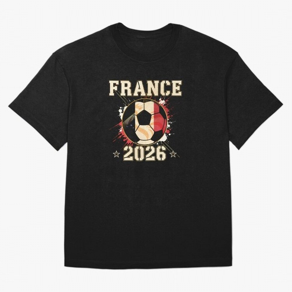 Front Print France Soccer World Cup 2026 - French Fan Gift T-Shirt_84561762 Classic T-Shirt Follow the Road to Match Day Hype around FIFA World Cup 2026, CR7, France and Portugal, Fan Favorite Moments, National Team Passion, Big Match Drama and