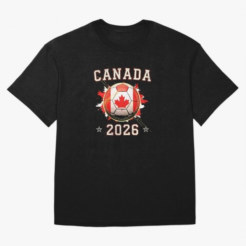 Front Print Canada Soccer World Cup 2026 - Canadian Fan Gift T-Shirt_84561562 Classic T-Shirt Bring Trophy Dreams to Match Day Hype around FIFA World Cup 2026, Messi, Neymar and Mbappe, Germany, Tournament Hype, Historic Matchups, Family Viewing
