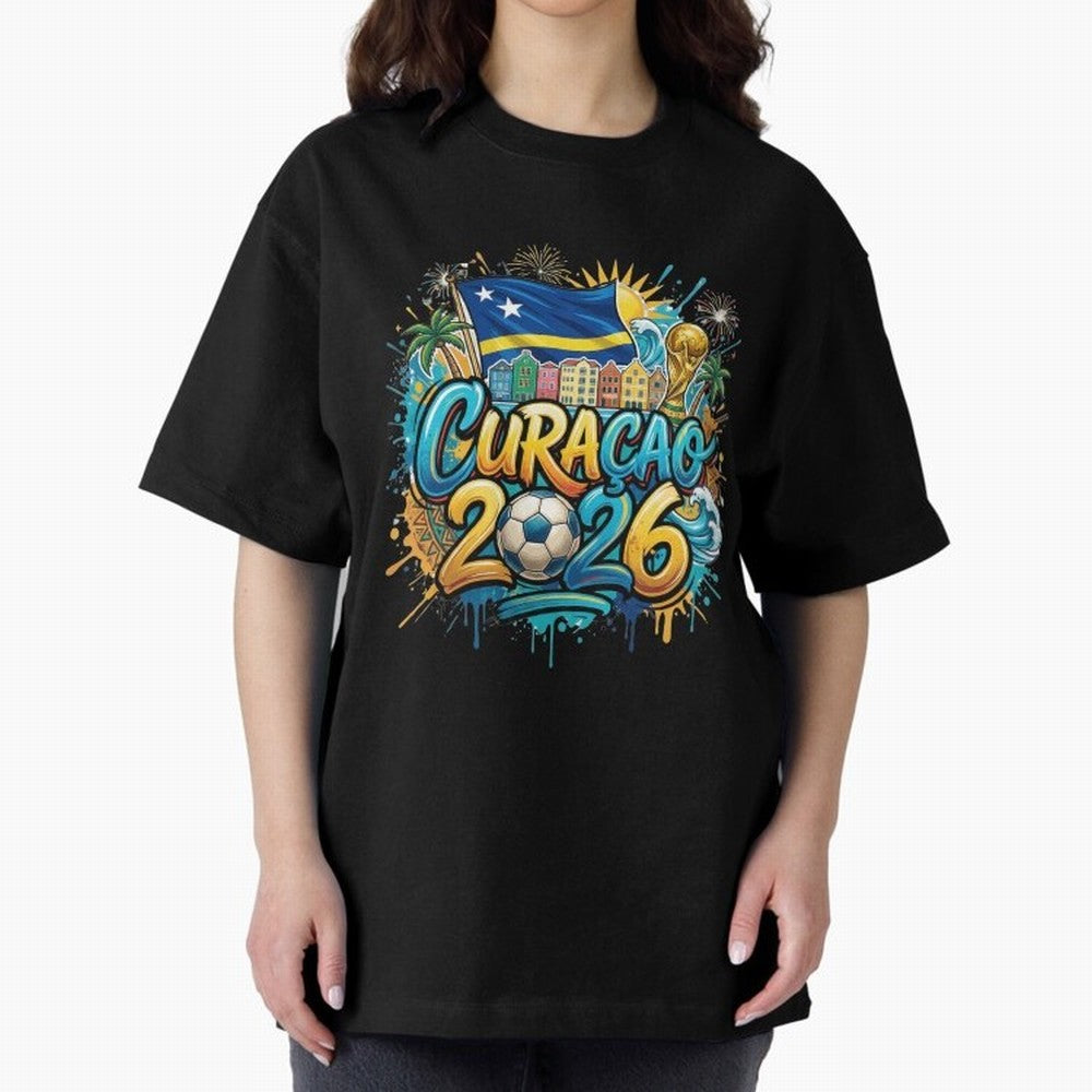Curacao World Cup 2026 Football Legacy Classic T-Shirt Stand Proud for Global Football Passion for FIFA World Cup 2026 Group Stage, Filled with Cristiano Ronaldo, Haaland and CR7, Brazil, Portugal and Argentina, Vintage Soccer Flavor, Modern