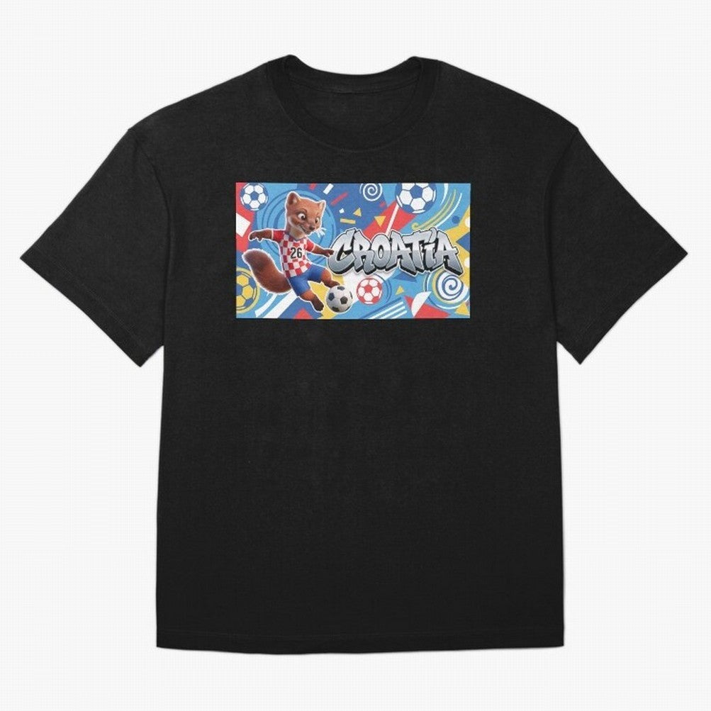 World Cup 2026 Croatia Soccer Team Fan Art Classic T-Shirt Cheer through Every Moment of the FIFA World Cup 2026 USA Canada Mexico Journey through Mbappe and Neymar Highlights, Spain and Netherlands Pride, Retro Football Energy, Iconic Rivalries,