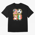 Usa Canada Mexico Soccer 2026 Oversized T-Shirt Represent the Passion of the FIFA World Cup 2026 USA Canada Mexico Journey through Messi, CR7 and Mbappe Highlights, Portugal Pride, Retro Football Energy, Iconic Rivalries, Trophy Chase Drama and