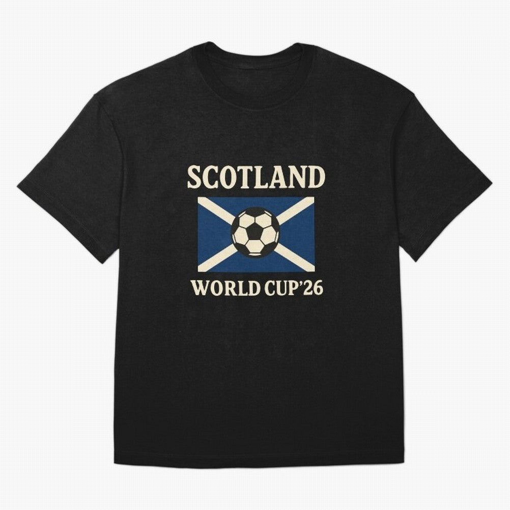 Scotland World Cup 2026 Oversized T-Shirt Bring Match Day Fire to Global Football Passion for FIFA World Cup 2026, Centered on Messi, CR7 and Mbappe, Argentina and Brazil, Global Supporter Spirit, Legendary Goals, National Colors and Tournament