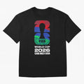 World Cup26 Host Country Logo Flags Oversized T-Shirt Keep the Match Day Mood of the FIFA World Cup 2026 Journey through Mbappe Highlights, England Pride, Stadium Memories, Football Loyalty, International Chants and Championship Tradition; Made for