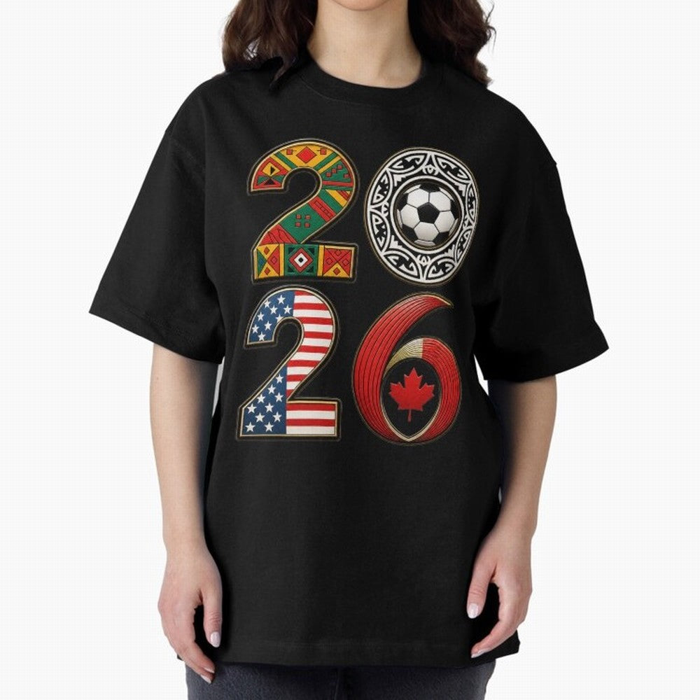 United 2026 Soccer Fan - North America Host Countries Oversized T-Shirt Bring Supporter Culture to FIFA World Cup 2026 Group Stage Inspired by Haaland and Mbappe, England Energy, Champion Mindset, Group Stage Buzz, Knockout Tension and Passionate