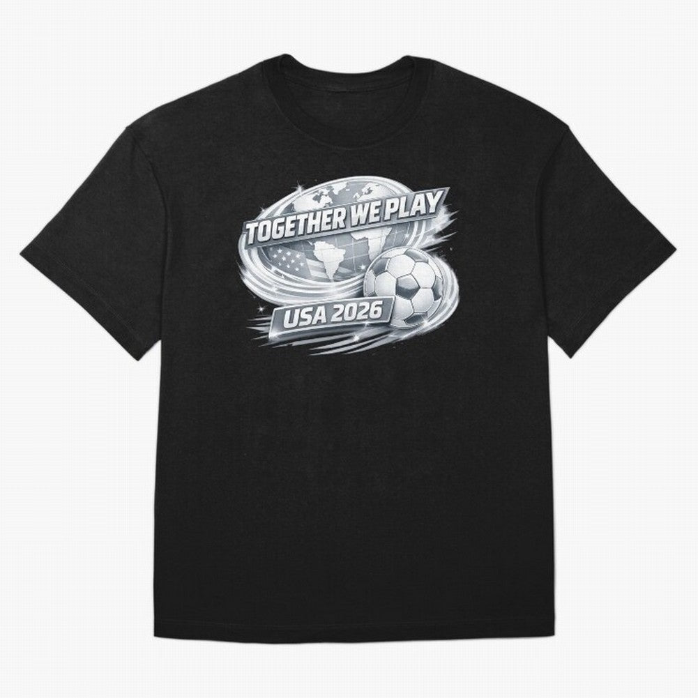 World Cup 2026 Oversized T-Shirt Enjoy the Biggest Football Party of FIFA World Cup 2026 for Fans of Messi and Cristiano Ronaldo and Brazil, Portugal and Argentina, Bringing Soccer Culture, Superstar Moments, National Team Dreams and Competitive