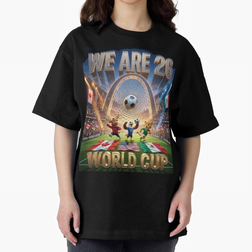World cup 2026 Oversized T-Shirt Spotlight Match Day Hype around FIFA World Cup 2026 USA Canada Mexico, Neymar, Haaland and Cristiano Ronaldo, England, France and Netherlands, Fan Favorite Moments, National Team Passion, Big Match Drama and Soccer