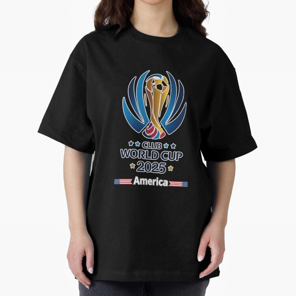 Club World Cup Oversized T-Shirt Bring Supporter Culture to Match Day Hype around FIFA World Cup 2026 Group Stage, CR7, Argentina, Match Day Excitement, Supporter Culture, Golden Goals and Global Football Passion; Perfect for Fans, Collectors,