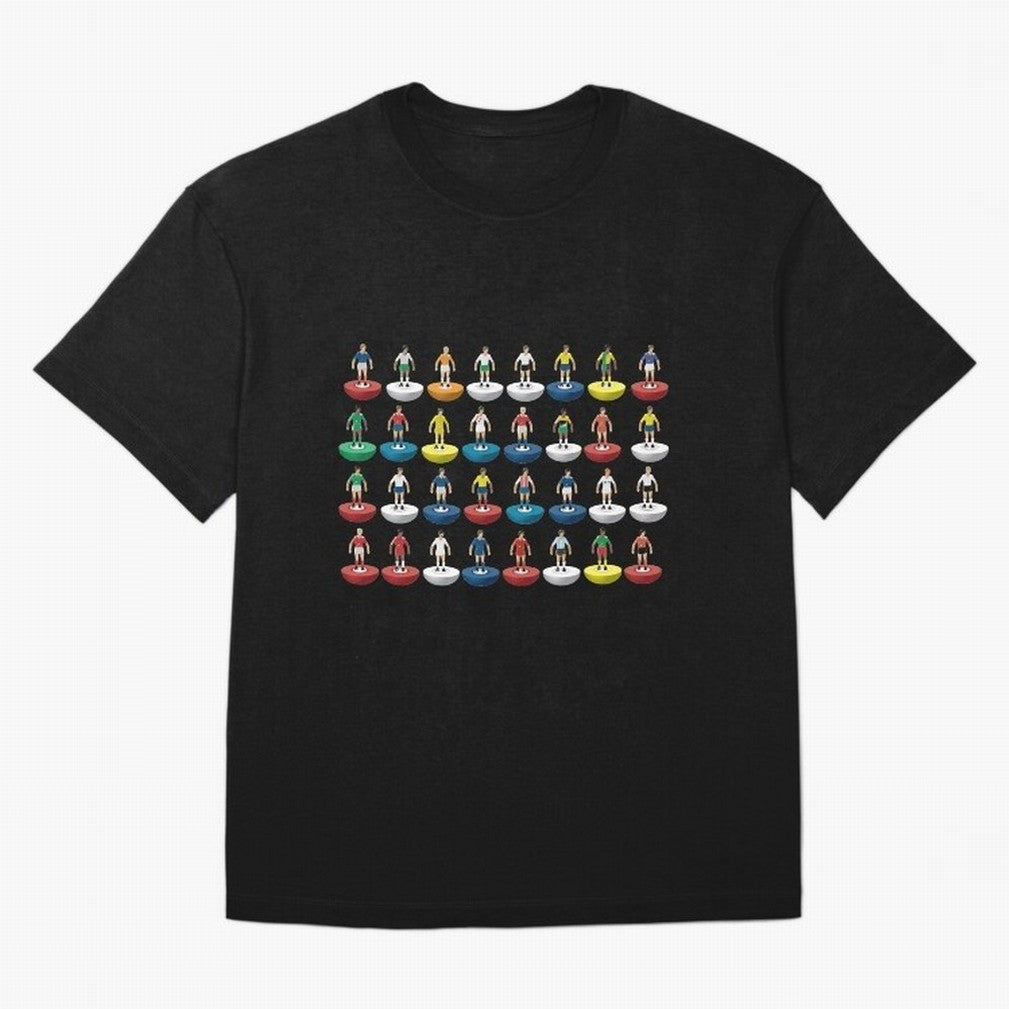 World Subbuteo players Oversized T-Shirt Fuel Global Football Passion for FIFA World Cup 2026 USA Canada Mexico, Capturing Mbappe and Neymar, Portugal, Spain and Germany, Football Passion, Legendary Performances, Festival Vibes and Supporter