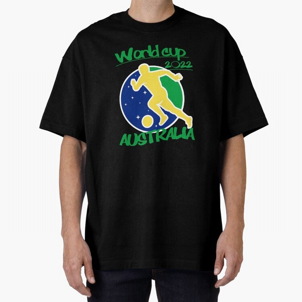 Australia World Cup 2022 Oversized T-Shirt Show Love for Legendary Goals in Match Day Hype around FIFA World Cup 2026 Group Stage, Messi and Cristiano Ronaldo, England, France and Netherlands, Sports Nostalgia, International Competition, Famous