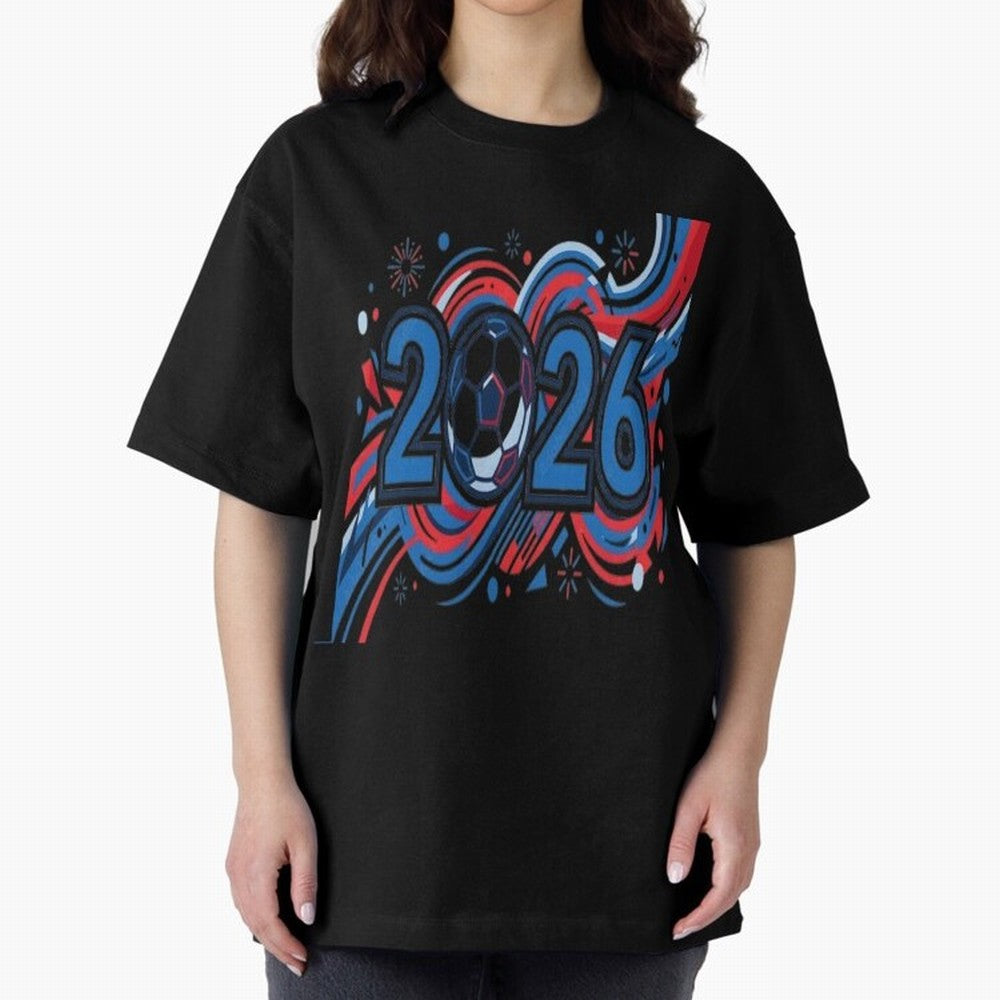 Football 2026 Oversized T-Shirt Feel the Roar of Global Football Passion for FIFA World Cup 2026, Celebrating Neymar, Haaland and Cristiano Ronaldo, Germany, Global Supporter Spirit, Legendary Goals, National Colors and Tournament Celebration;