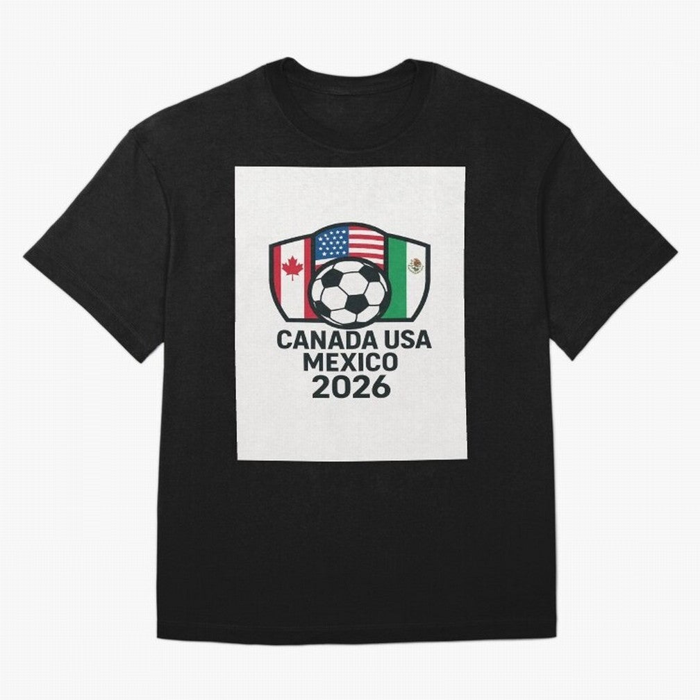 World Cup Soccer 2026 Canada USA Mexico Design Oversized T-Shirt Celebrate National Team Dreams in Match Day Hype around FIFA World Cup 2026, Messi and Cristiano Ronaldo, Argentina and Brazil, Game Day Rituals, Football Legends, Country Pride and
