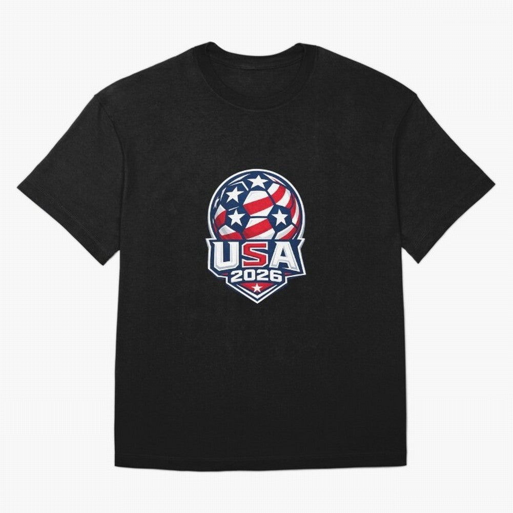 Usa 2026 World Cup - Star Spangled Soccer - American Host Fan Oversized T-Shirt Bring Legendary Rivalry Energy to FIFA World Cup 2026 Group Stage for Fans of Neymar, Haaland and Cristiano Ronaldo and France, Bringing Soccer Culture, Superstar