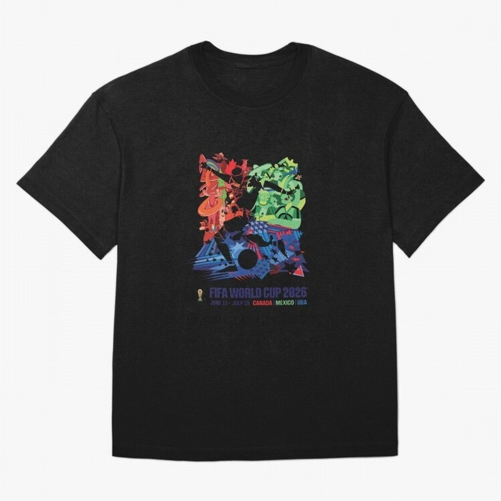 Host Nations Cultural Splash Art Oversized T-Shirt Bring a Vintage Feel to Match Day Hype around FIFA World Cup 2026 USA Canada Mexico, Cristiano Ronaldo, Haaland and CR7, Spain and Netherlands, Classic Soccer Heritage, Championship Pressure, Fan