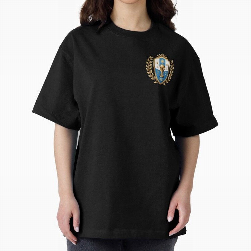 Argentina World Cup 2026 Oversized T-Shirt Celebrate Football Dreams Across FIFA World Cup 2026 USA Canada Mexico for Fans of Mbappe and Neymar and Argentina and Brazil, Bringing Football Passion, Legendary Performances, Festival Vibes and