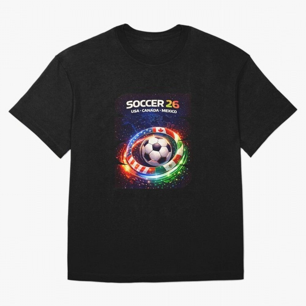 North America Soccer 2026 Soccer 26 Usa Canada Mexico Fan United 2026 Soccer Oversized T-Shirt Show Championship Spirit for Global Football Passion for FIFA World Cup 2026, with Messi, Neymar and Mbappe, Argentina, Retro Football Energy, Iconic
