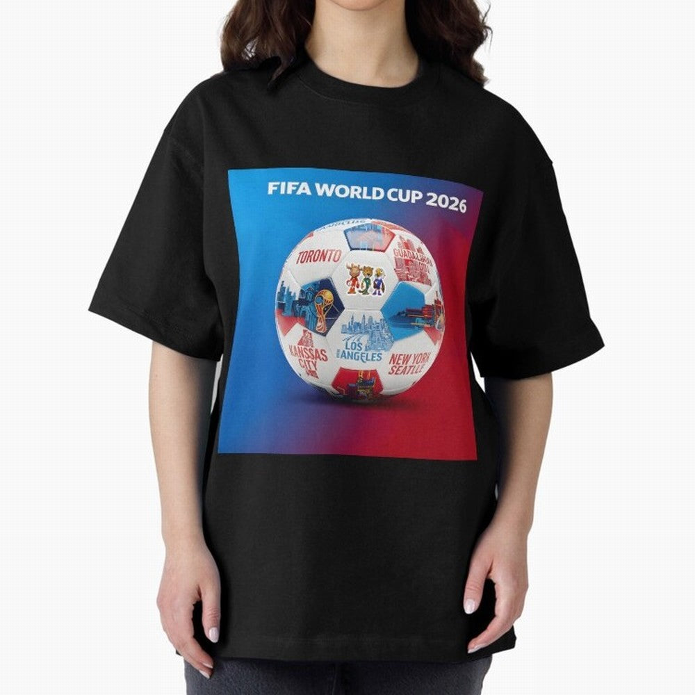 North America Football 2026 Oversized T-Shirt Capture FIFA World Cup 2026 Filled with Mbappe, Argentina Energy, Tournament Hype, Historic Matchups, Family Viewing Parties and Global Sports Pride; Perfect for People Who Love Argentina, Brazil,