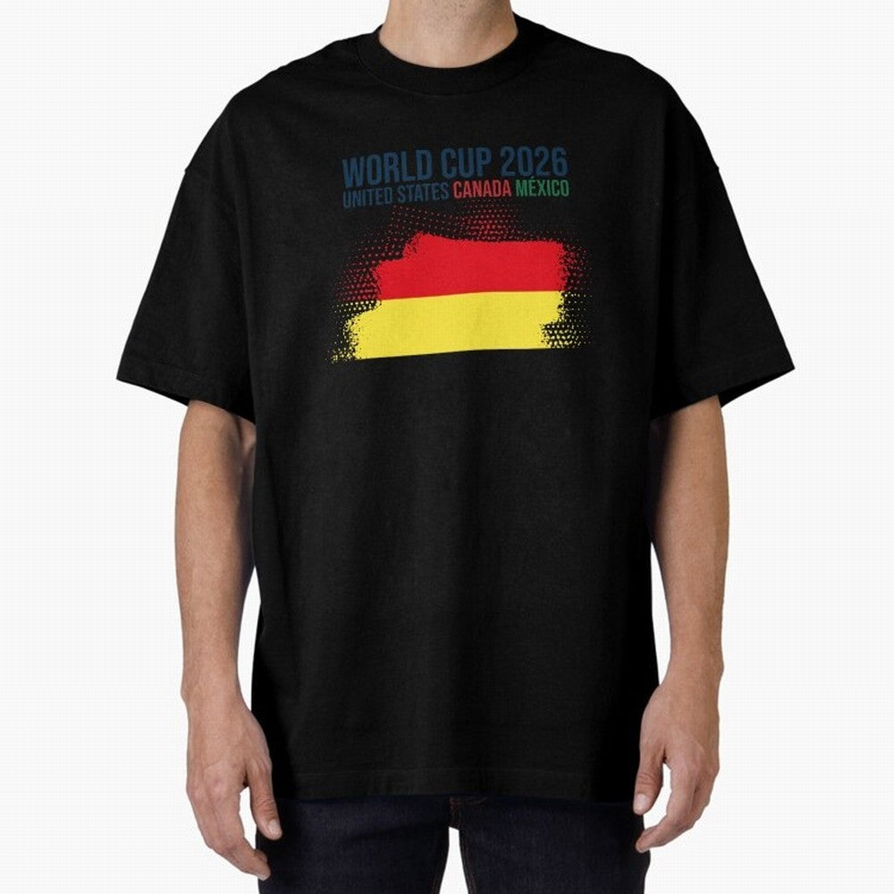 BELGIUM WORLD CUP 2026 Oversized T-Shirt Fuel Global Football Passion for FIFA World Cup 2026 Group Stage, with Messi, England, France and Netherlands, Vintage Soccer Flavor, Modern Football Stars, National Flags and Final Night Emotion; Created