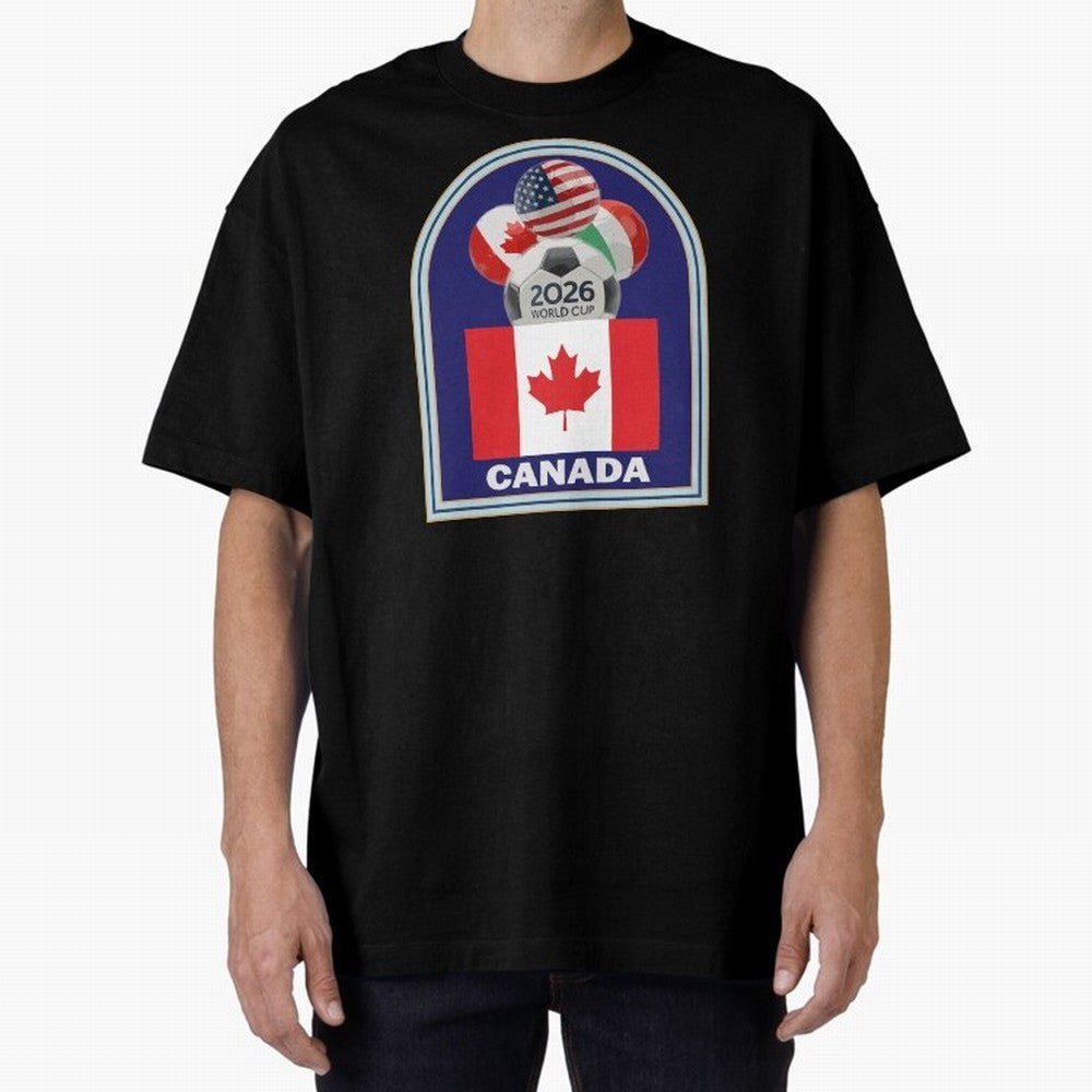 Canada 2026 Soccer T-shirt Oversized T-Shirt Bring Legendary Rivalry Energy to the FIFA World Cup 2026 USA Canada Mexico Journey through Haaland and Mbappe Highlights, Netherlands Pride, Fan Favorite Moments, National Team Passion, Big Match Drama