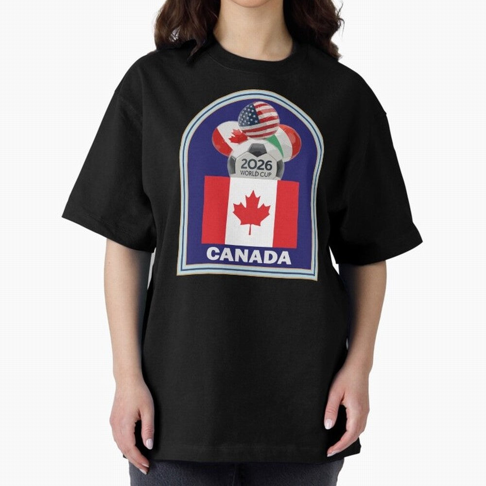 Canada 2026 Soccer T-shirt Oversized T-Shirt Bring Legendary Rivalry Energy to the FIFA World Cup 2026 USA Canada Mexico Journey through Haaland and Mbappe Highlights, Netherlands Pride, Fan Favorite Moments, National Team Passion, Big Match Drama